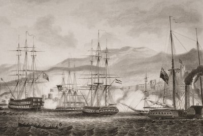 Attack on Sidon by Commodore Charles Napier, September 1840, illustration from 